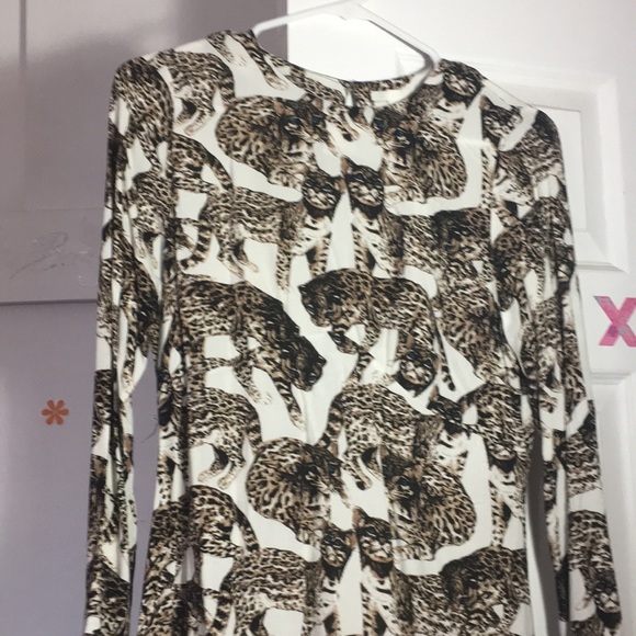 cat print dress h&m